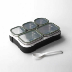 Premium 5 Grid Bento Lunch Box with Lunch Bag - Random Color - Image 3