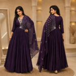Pure Chinnon Designer Long Gown