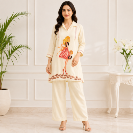 Premium Mul Chanderi Designer Indo Western Co ord Set