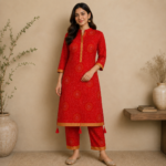 Premium Bandhej Kurti Pant Set