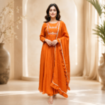 Premium Mul Chanderi Heavy A Line Suit Set - Image 2