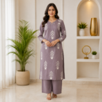Premium Cotton Kurti Pant Dupatta Set - Image 2