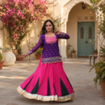 Rayon Kutchi Gamthi Lehenga Choli with Jacket