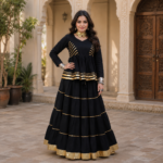 Premium Roman Gota Patti Lehenga Top Set