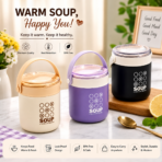 Premium Insulated Soup Bowl - Assorted Colors - Image 3