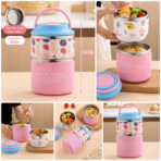 Premium 2 Layer Bento Box - Assorted Colors - Image 2