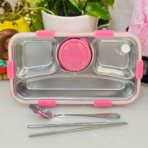4 Grid Stainless Steel Lunch Box - Image 3