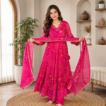 Premium Bandhej Chiffon Suit Set