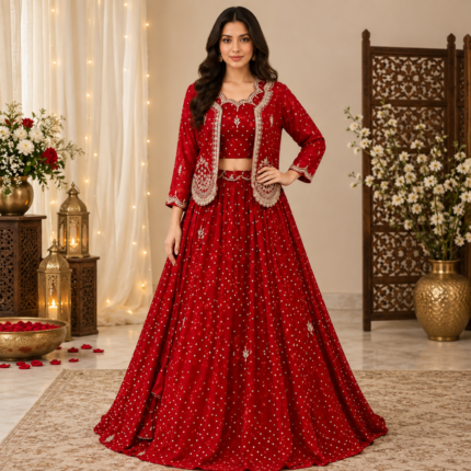 Embroidered Sequence Lehenga Choli