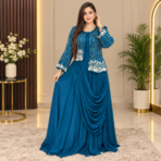 Glass Glazy Chinon Indo Western Gown - Image 2