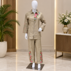 Beige Pure Tissue Co Ord Set - Image 2