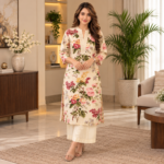 Floral Cotton Kurti Palazzo Set