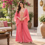 Banarasi Chanderi Silk Kaftan Pant Set