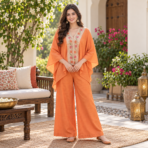 Banarasi Chanderi Silk Kaftan Pant Set - Image 2