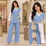 Cotton Flex Embroidered Co ord Set