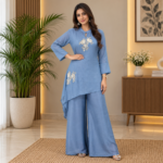 Chinon Silk Embroidered Designer Co ord Set