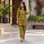 Pure Crepe Digital Floral Print Co ord Set