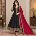 Premium Vichitra Silk A Line Suit Set - Image 3