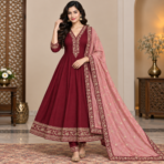 Premium Vichitra Silk A Line Suit Set - Image 8