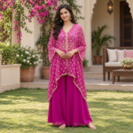 Premium Chiffon Chinnon Jacket Palazzo Set